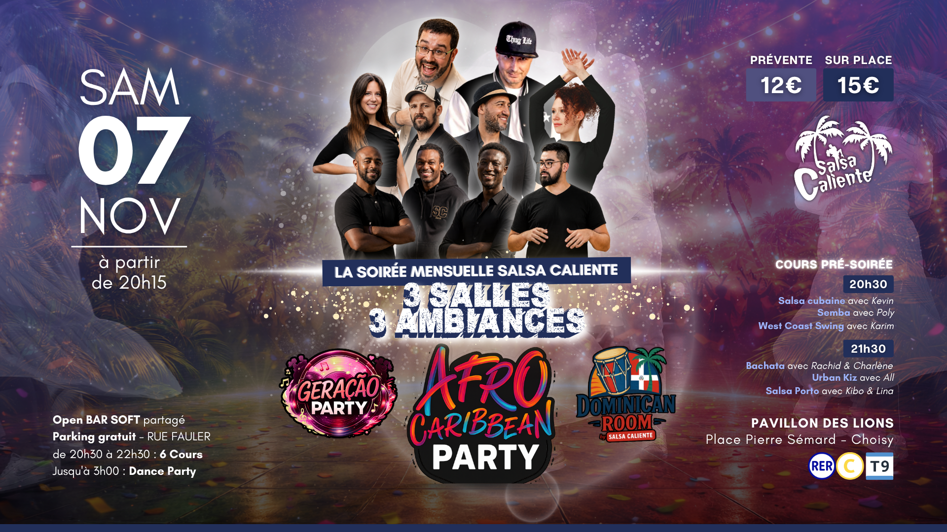 Soirée mensuelle de Salsa Caliente